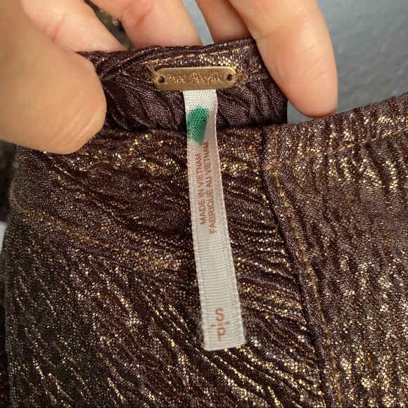 Free People Moonage Daydream Metallic Tunic Mini Dress Size small - Picture 7 of 9